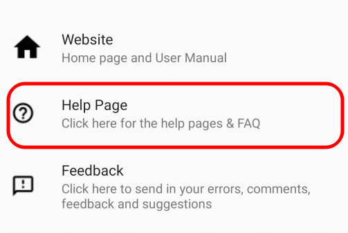 Help pages